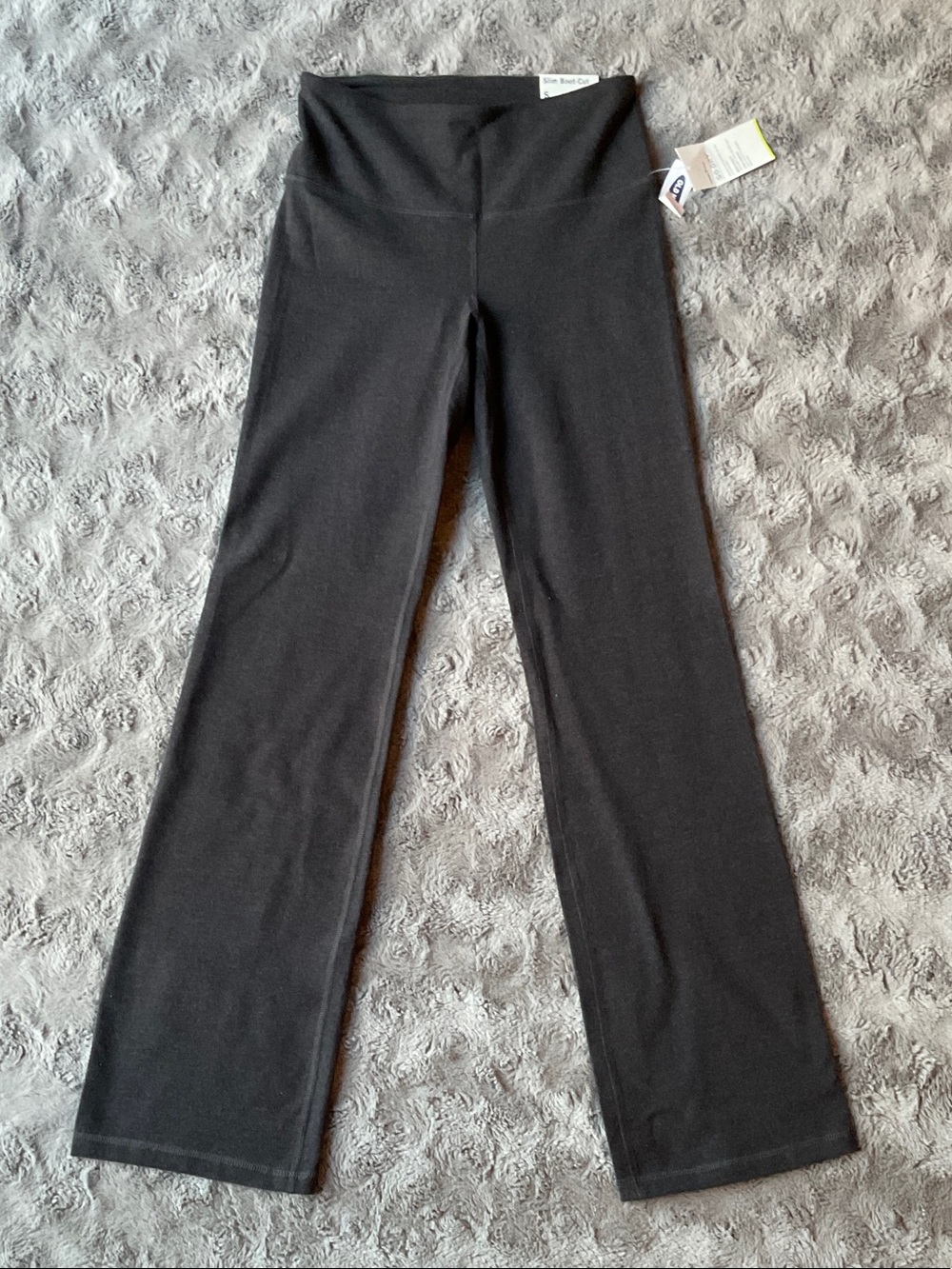 Dark Grey Stretchy Flared Leggings -